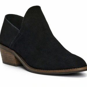 Lucky Fausst Black Suede Leather Ankle Boot 6.5 Womens Style: LK-FAUSST 2 New